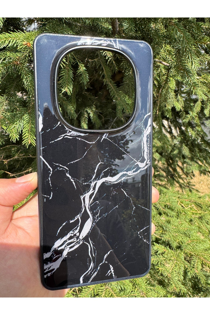 Xiaomi Redmi Note 14 Pro 4G Uyumlu Kılıf Parlak Mermer Desenli Kamera Kenar Koruyuculu Arka Kapak