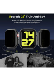 Apple Watch 44mm Uyumlu Kılıf Ekran ve Kasa Koruma Hayalet/Privacy Gizlilik Özellikli Kasa Koruyucu