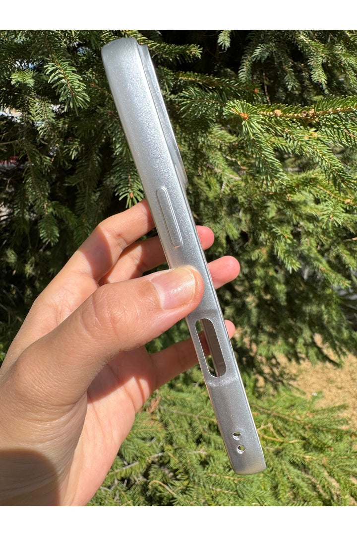 iPhone 16 Pro Uyumlu Kılıf Parlak Mermer Desenli Kamera Kenar Koruyuculu Arka Kapak
