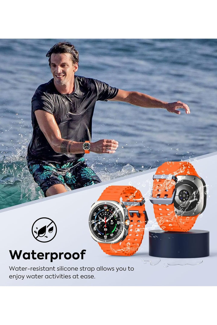 Samsung Galaxy Watch Ultra 47mm Uyumlu Kordon Liquid Silikon Spor Renkli Kordon