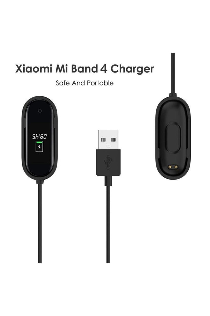 Xiaomi Mi Band 4 Şarj Kablosu M4 Siyah Renk Bileklik Usb Şarj Aleti