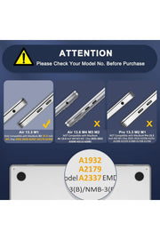 MacBook Air 13.6' A2681 M2 A3113 M3 Uyumlu Antishock Darbe Emici Koruyucu Kılıf Kasa Koruma