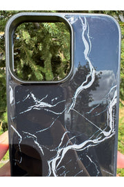 iPhone 16 Pro Max Uyumlu Kılıf Parlak Mermer Desenli Kamera Kenar Koruyuculu Arka Kapak