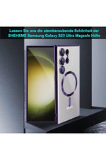 Load image into Gallery viewer, Samsung Galaxy S23 Ultra Uyumlu Kılıf 3D Kamera Lens Korumalı Magsafe Kenarı Renkli Şeffaf Kapak
