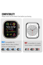 Load image into Gallery viewer, Apple Watch 8 7 6 5 4 3 2 1 42mm/44mm/45mm/49mm Uyumlu Kordon Ayarlanabilir Titanyum Metal Başlıklı
