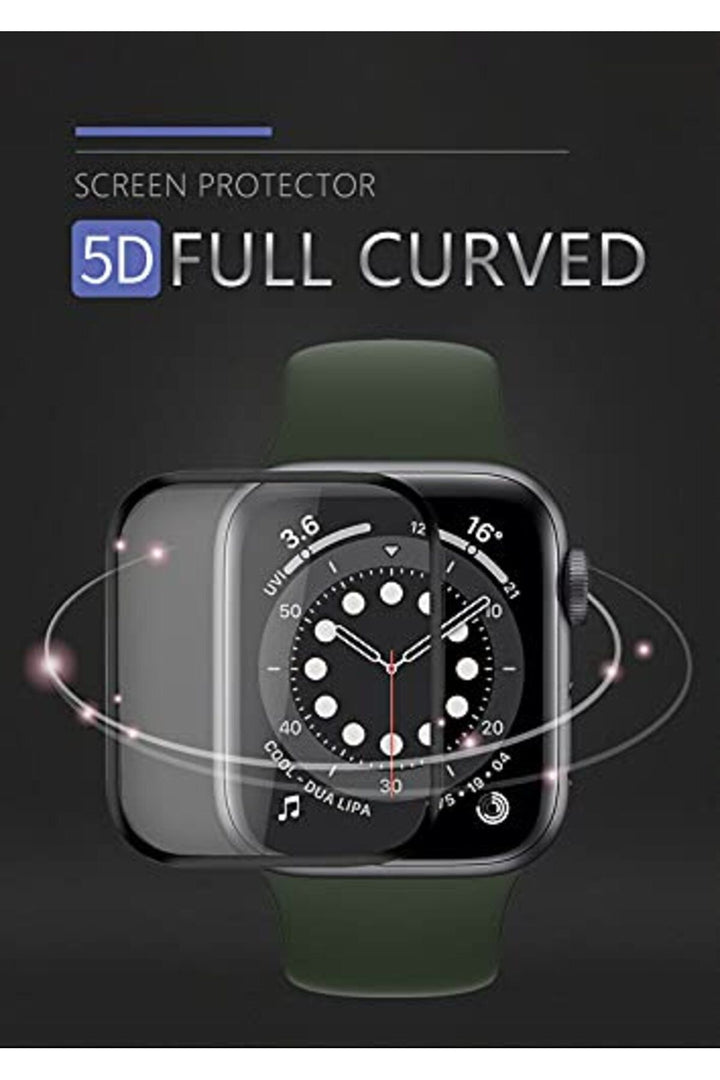 Apple Watch 44mm Uyumlu Ekran Koruyucu Kırılmaya ve Darbelere Karşı Dayanıklı Esnek Nano Tam Koruma