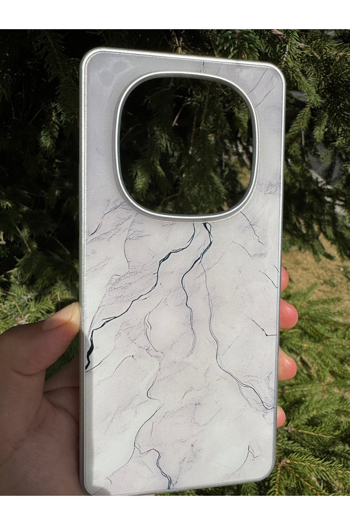 Xiaomi Redmi Note 14 Pro 4G Uyumlu Kılıf Parlak Mermer Desenli Kamera Kenar Koruyuculu Arka Kapak