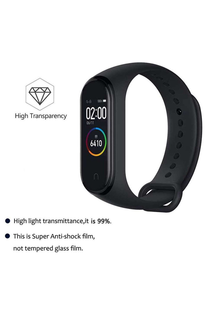 Xiaomi Mi Band 4 Uyumlu Tam Kaplayan Darbelere Karşı Dayanıklı Kırılmaz Cam Nano Ekran Koruyucu