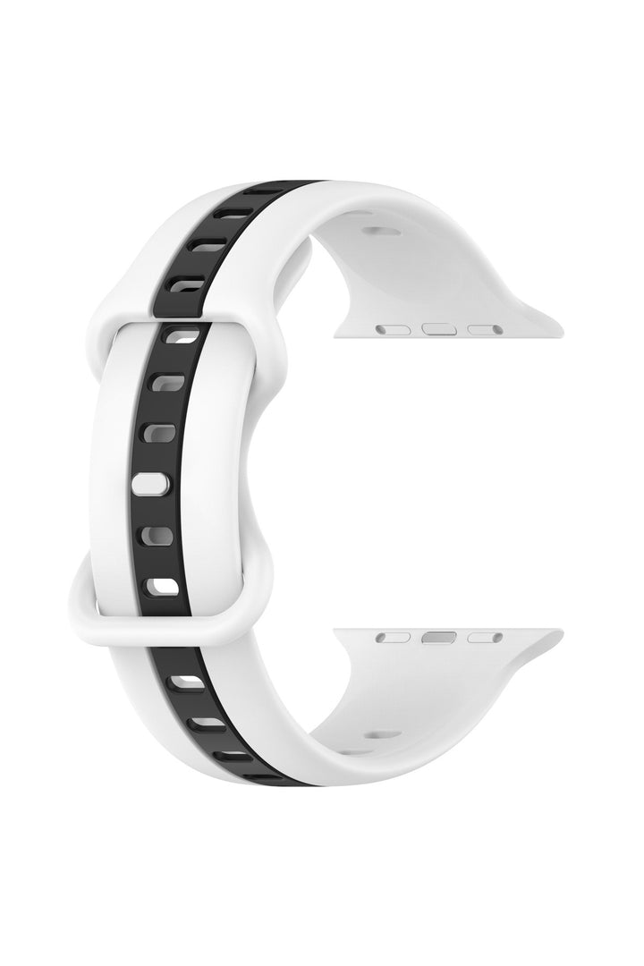 Apple Watch 9 8 7 6 5 4 3 Se 38mm/40mm/41mm Uyumlu Kordon Ayarlanabilir Renkli Çizgili Silikon