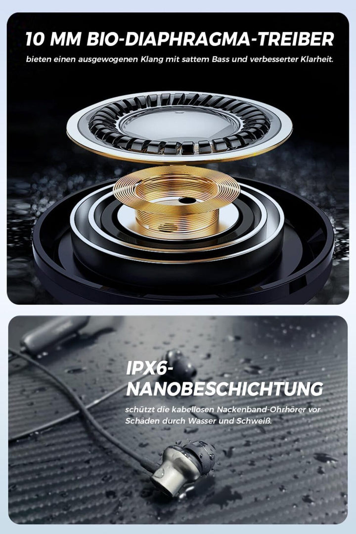 130 Saat Uzun Kullanım Süresi Sporcu Bluetooth Kulaklık Boyun Bantlı Ense Tipi Mıknatıslı Kablosuz