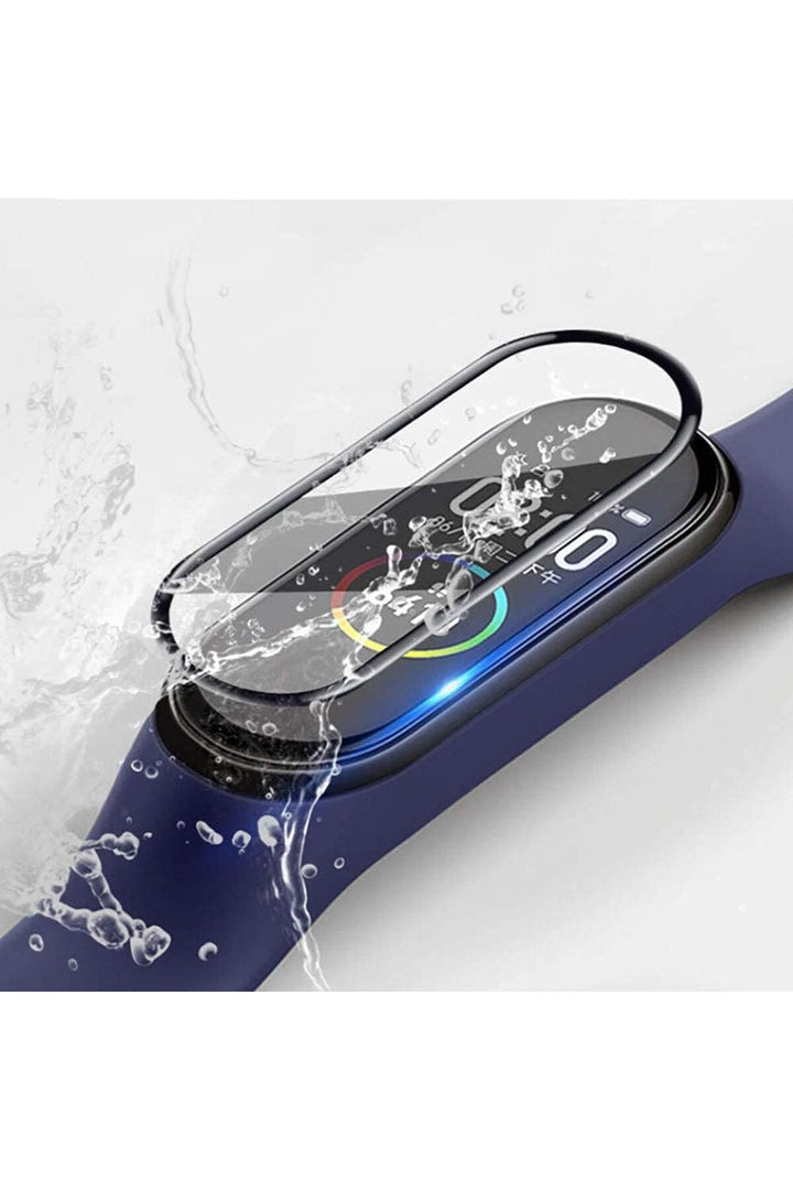 Xiaomi Mi Band 6 Uyumlu Tam Kaplayan Darbelere Karşı Dayanıklı Kırılmaz Cam Nano Ekran Koruyucu