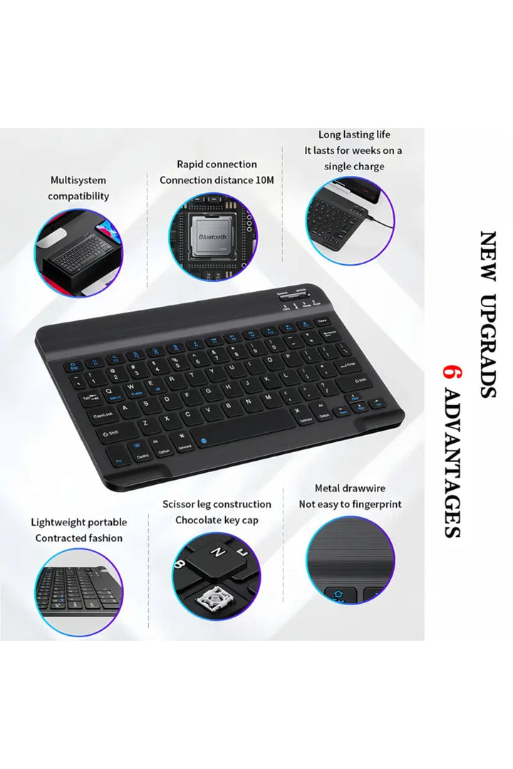 PC/Notebook/Macbook Uyumlu Kablosuz Şarj Edilebilir Klavye Mouse Seti Sessiz Türkçe Karakter Klavye