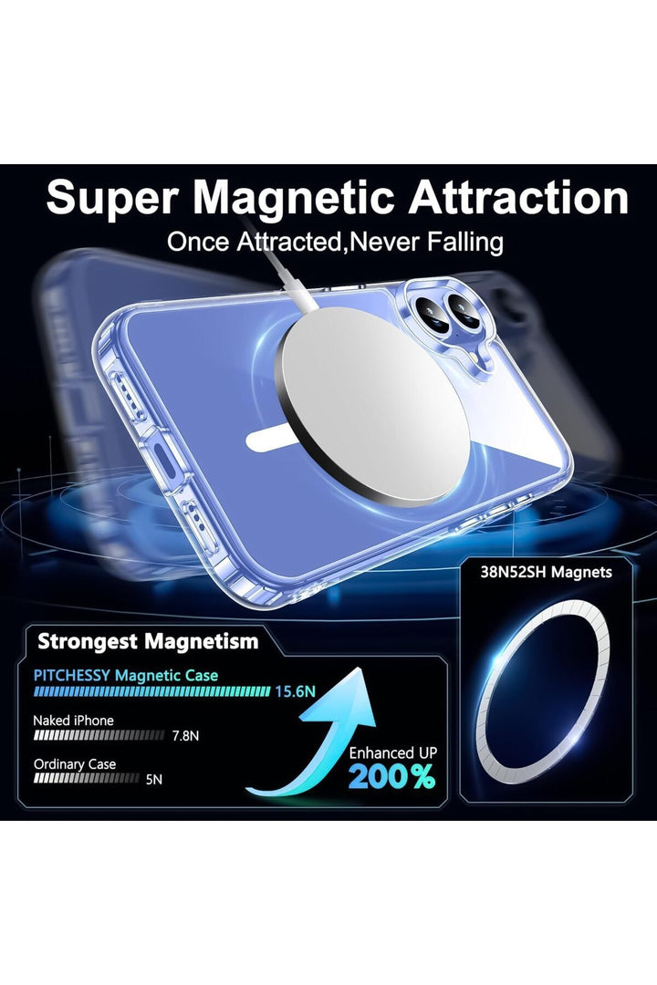 iPhone 14 Pro Max Uyumlu Kılıf Kamera Koruma Camı Ekran Koruyucu Şeffaf Magsafe Temperli Cam Koruma