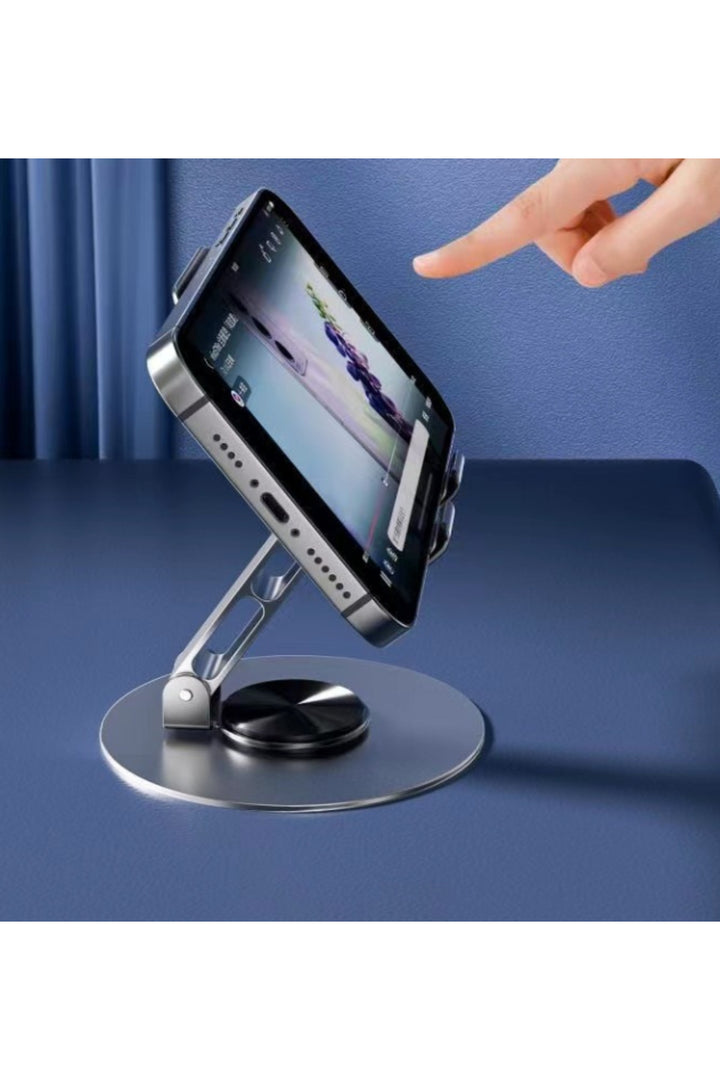 Yüksek Kaliteli Metal Katlanabilir 360 Dönebilen Ayarlanabilr Telefon Tutucu Masa Üstü Tablet Standı