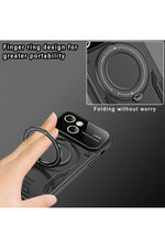 Load image into Gallery viewer, iPhone 15 Uyumlu Kılıf Magsafe Standlı Kamera Lens Korumalı Darbelere Dayanıklı Renkli Tank Kapak

