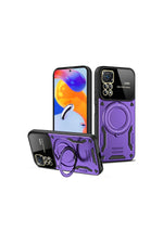 Load image into Gallery viewer, Xiaomi Redmi Note 12 Pro 4G Uyumlu Kılıf Magsafe Standlı Kamera Lens Korumalı Dayanıklı Renkli Tank
