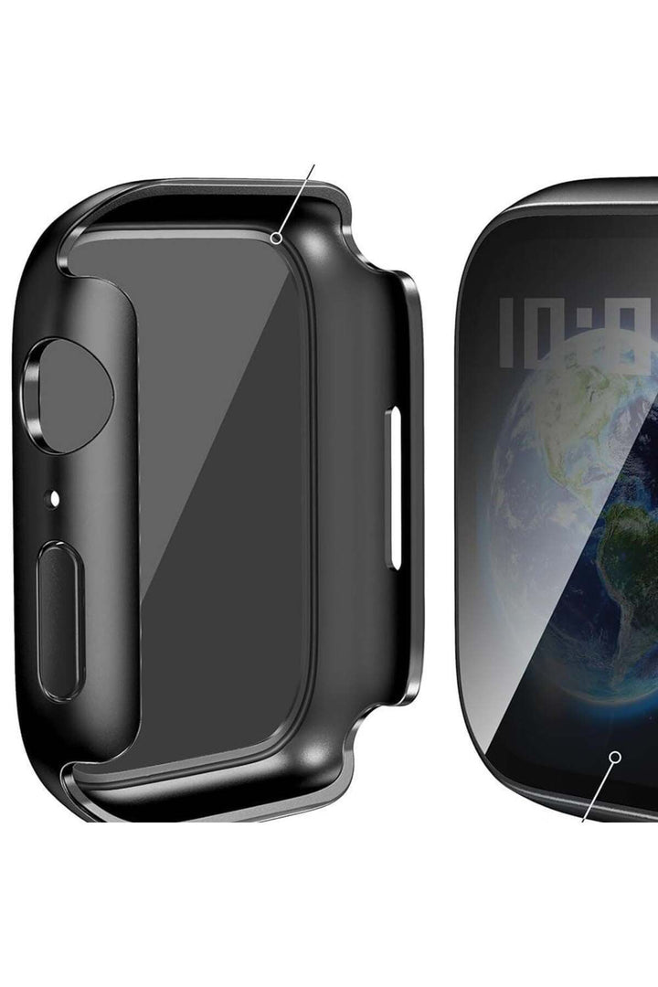 Apple Watch 41mm Uyumlu Kılıf Ekran ve Kasa Koruma Hayalet/Privacy Gizlilik Özellikli Kasa Koruyucu