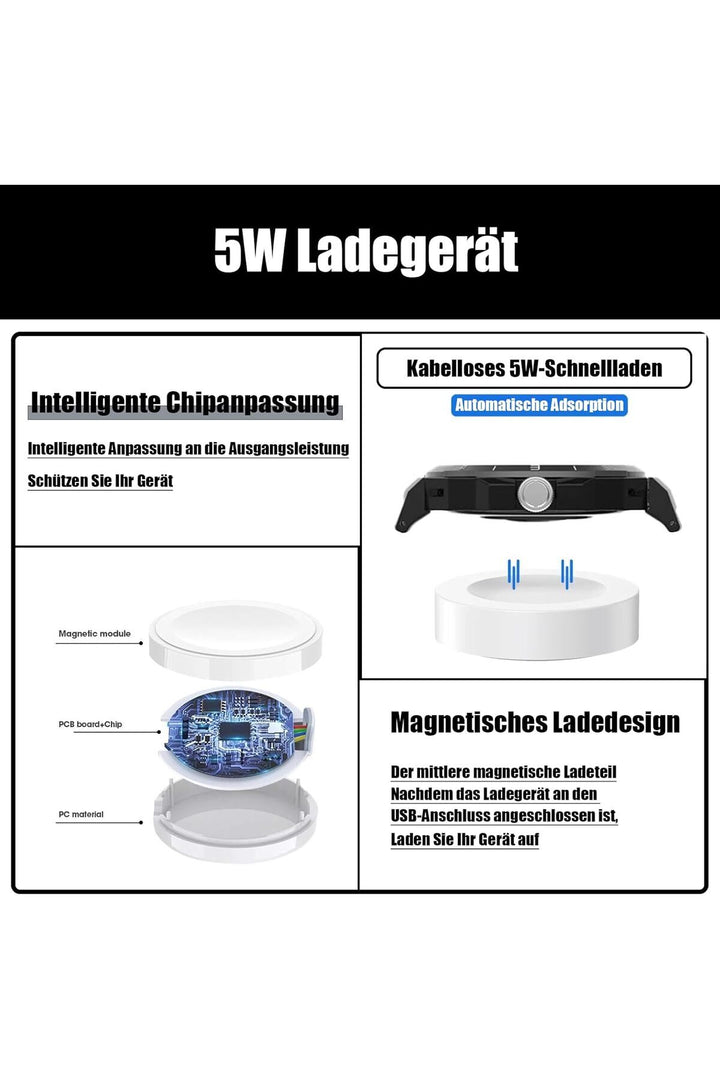 Huawei GT2 42mm/46mm Uyumlu Şarj Kablosu Manyetik Kablosuz Hızlı Şarj Aleti Standı