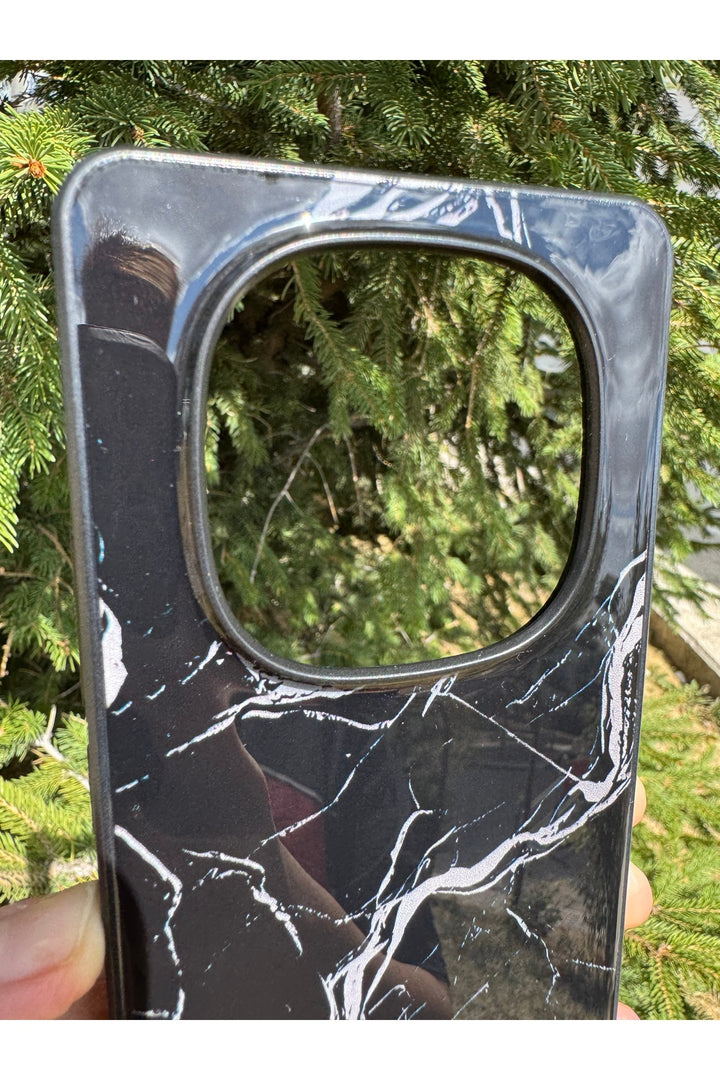 Xiaomi Redmi Note 14 Pro 4G Uyumlu Kılıf Parlak Mermer Desenli Kamera Kenar Koruyuculu Arka Kapak