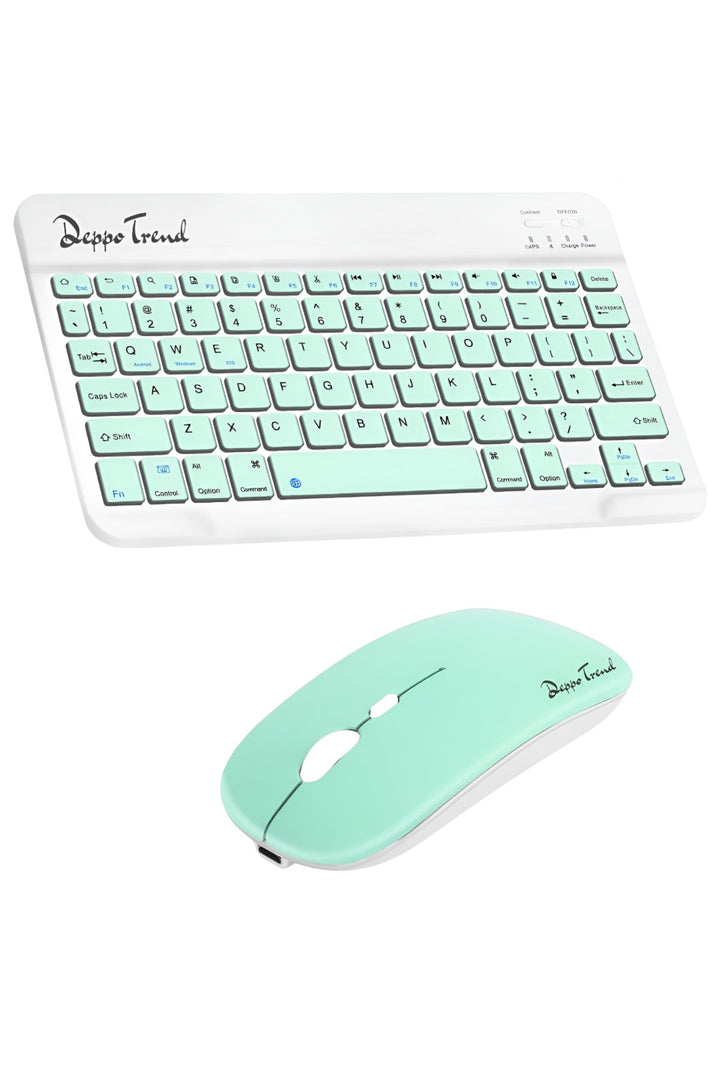 PC/Notebook/Macbook Uyumlu Kablosuz Şarj Edilebilir Klavye Mouse Seti Sessiz Türkçe Karakter Klavye