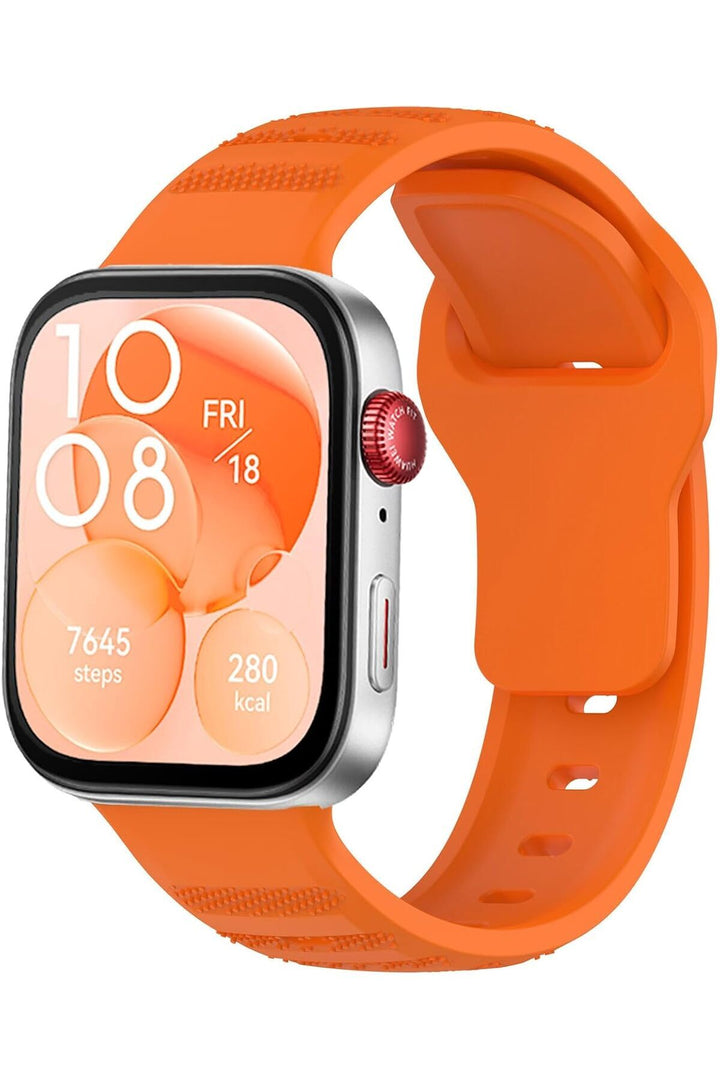 Huawei Watch Fit3 Uyumlu Kordon Liquid Silikon Ayarlanabilir Renkli Lansman Kordon
