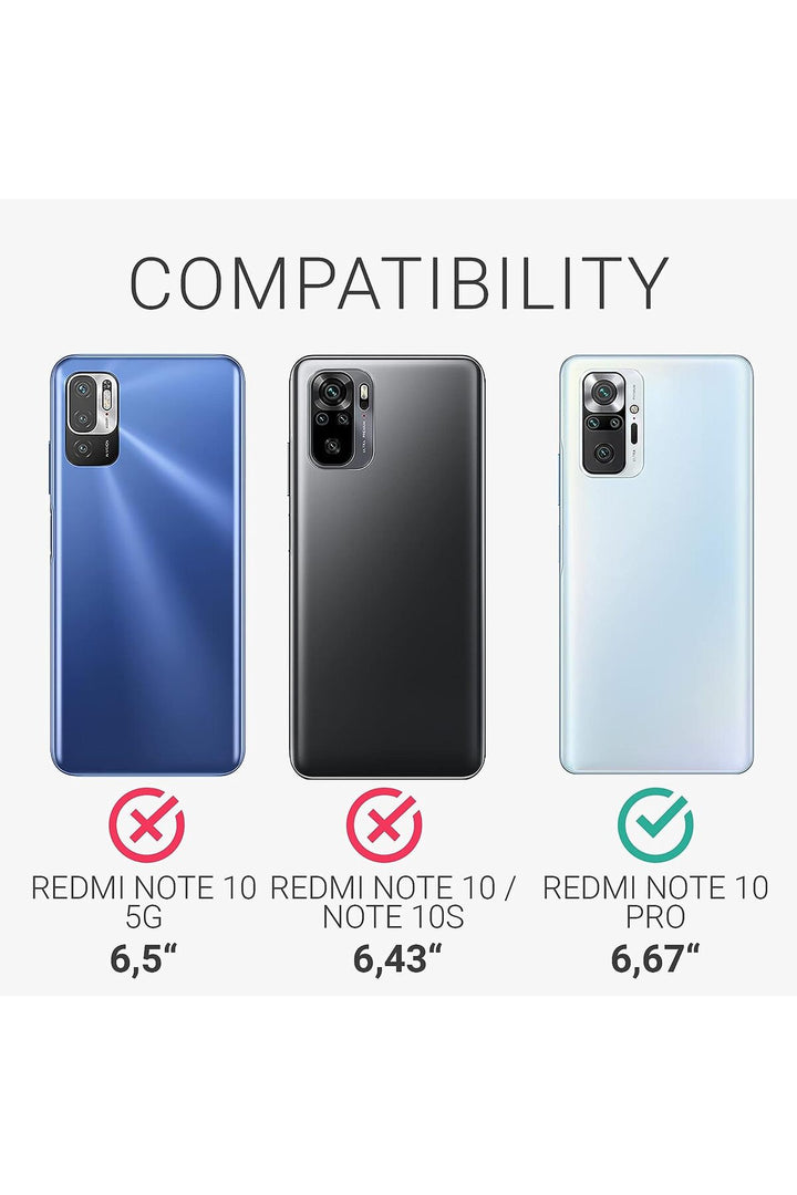 Xiaomi Redmi Note 10 Pro Uyumlu Kılıf 3D Kamera Korumalı Darbe Önleyici Şeffaf Esnek Silikon Kapak