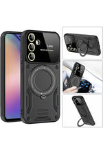 Load image into Gallery viewer, Samsung Galaxy A34 Uyumlu Kılıf Magsafe Standlı Kamera Lens Korumalı Dayanıklı Renkli Tank Kapak
