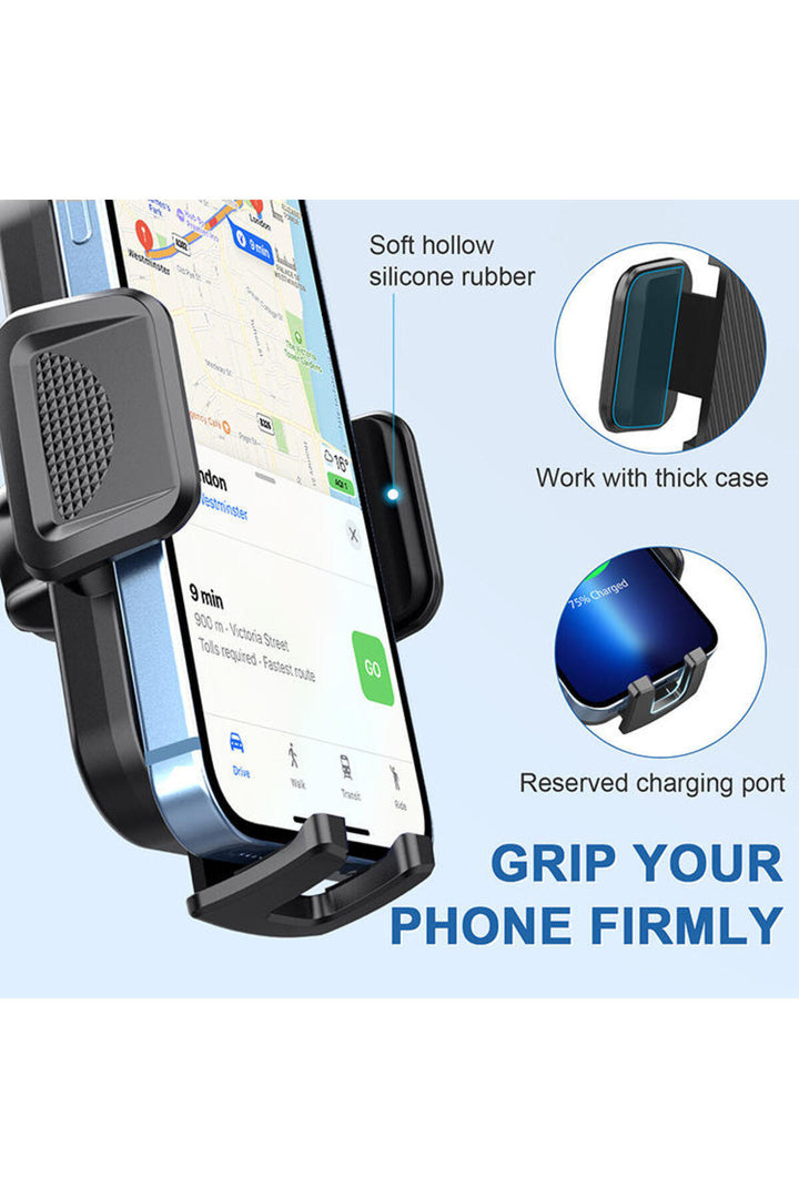 Araç içi Telefon Tutucu Büyük Boy Uzun Vantuzlu Cam ve Torpido için Uygun 360 Dönebilen Tutucu