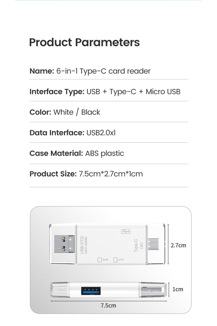 iPad/Macbook/iPhone 15/16/Plus/17 Pro Max Uyumlu Type-C To USB/Micro SD Card Reader Okuyucu Çevirici