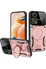 Load image into Gallery viewer, Xiaomi Redmi Note 12 Pro 4G Uyumlu Kılıf Magsafe Standlı Kamera Lens Korumalı Dayanıklı Renkli Tank
