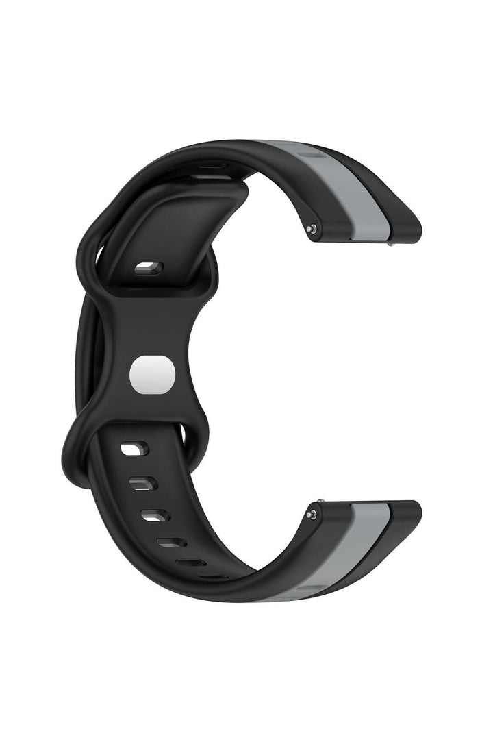 Huawei Watch GT/GT2E/GT2/GT2 Pro/GT3/GT3 Pro/GT4 46mm Uyumlu Renkli Çizgili Silikon Kordon