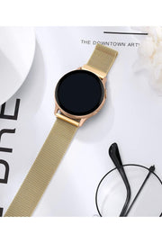 Huawei Watch GT/GT2E/GT2/GT2 Pro/GT3/GT3 Pro/GT4 46mm Uyumlu Kordon Mıknatıslı Parlak İnce Metal