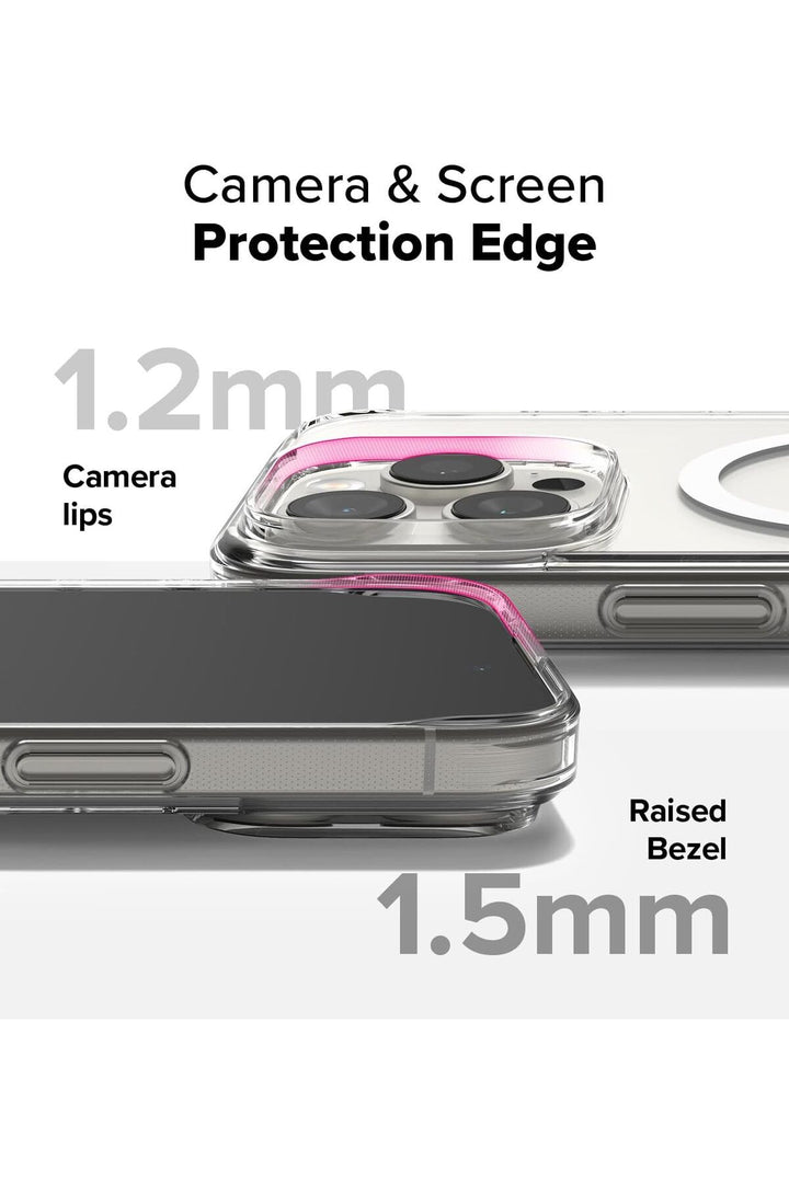 iPhone 16 Pro Uyumlu Kılıf Kamera Çıkıntılı Şeffaf Magsafe Kılıf Kablosuz Şarj Destekli Kapak