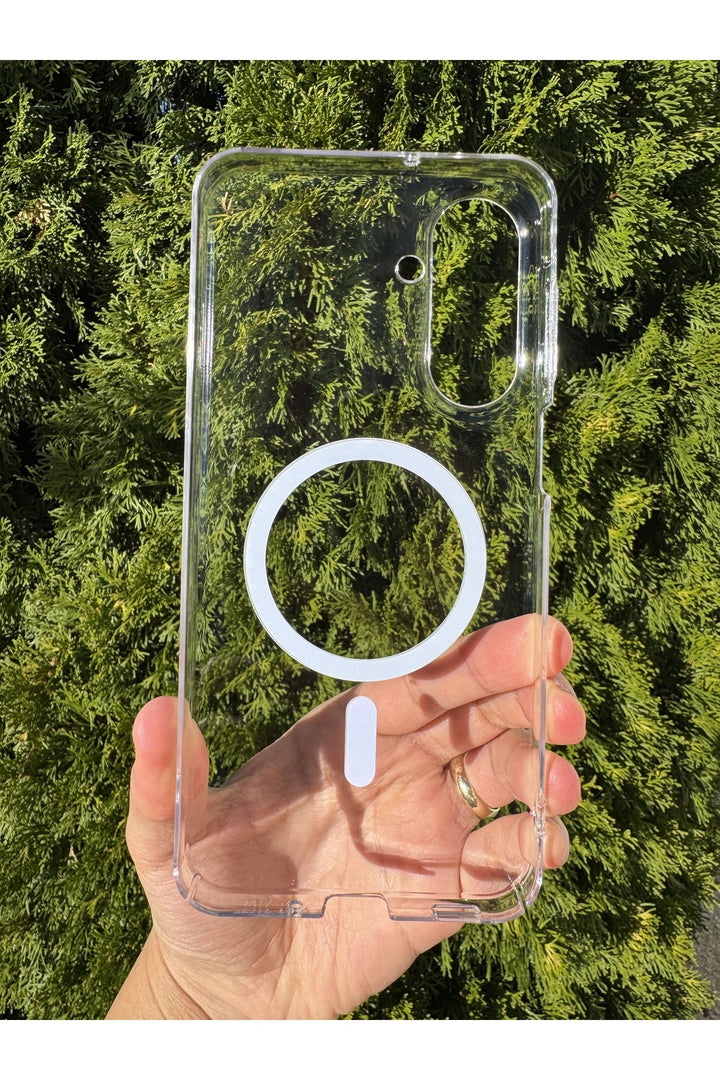 Samsung Galaxy A54 Uyumlu Kılıf İnce Sert Sararmaz Magsafe Kamera Kenarı Koruyucu Dayanıklı Kapak