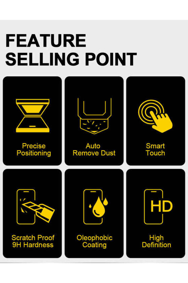 Samsung Galaxy A15 Uyumlu Ekran Koruyucu Takma Aparatlı Kolay Kurulum Darbelre Dayanklı Temperli Cam