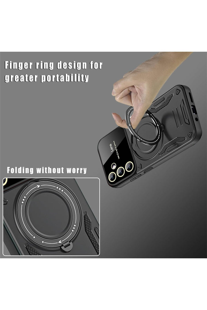 Xiaomi Redmi Note 12 Pro 4G Uyumlu Kılıf Magsafe Standlı Kamera Lens Korumalı Dayanıklı Renkli Tank