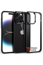 Load image into Gallery viewer, iPhone 13 Pro Max Uyumlu Kılıf Kamera Çevresi Metal Sararmaya Karşı Dayanıklı Koruyucu Silikon Kapak
