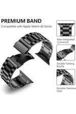 Load image into Gallery viewer, Apple Watch 9 8 7 6 5 4 3 2 1 Se 38mm/40mm/41mm Uyumlu Kordon Ayarlanabilir Parlak Metal Paslanmaz

