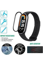Load image into Gallery viewer, Xiaomi Mi Band 8 Uyumlu Tam Kaplayan Darbelere Karşı Dayanıklı Kırılmaz Cam Nano Ekran Koruyucu
