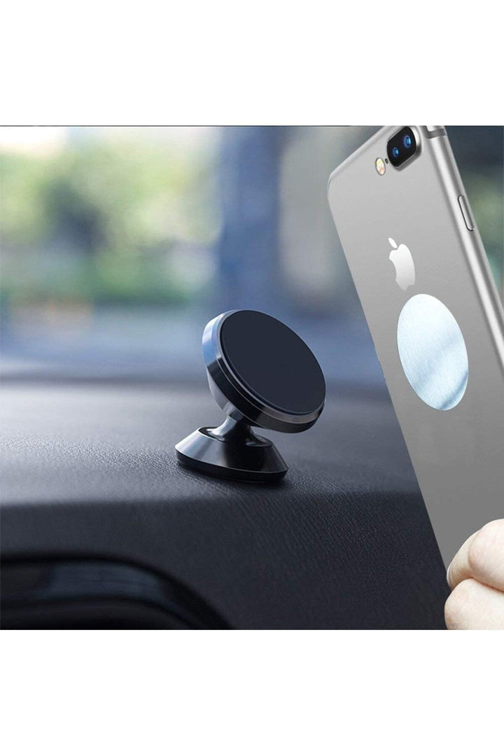 Araç İçi Telefon Tutucu Tüm Modeller ile Uyumlu 360 Dönebilen Metal Mıknatıslı Telefon Tutucu