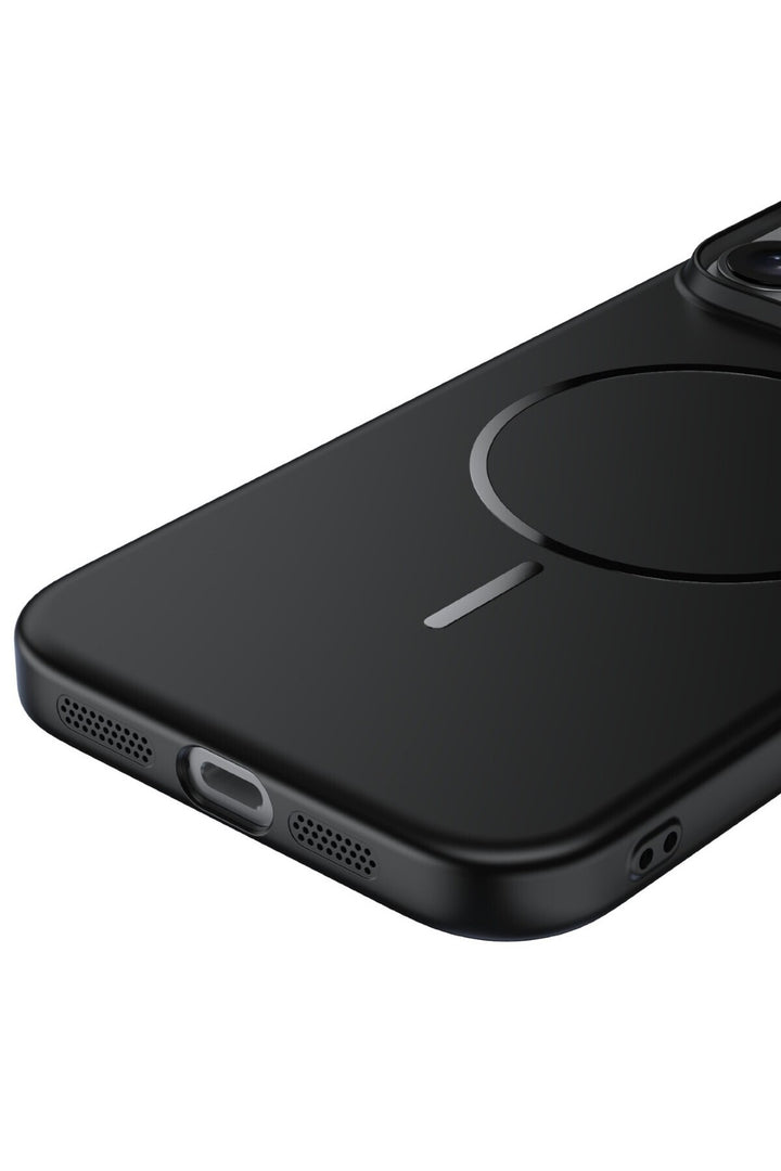 iPhone 13/14 Uyumlu Magsafe Kılıf Sert Mat Koruyucu Kablosuz Şarj Destekli Arka Kapak