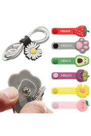 Tüm Telefonlar/Tüm Kablolar ile Uyumlu Renkli Desenli Kablo Düzenleyici Kablo Toparlayıcı Çıt Çıtlı