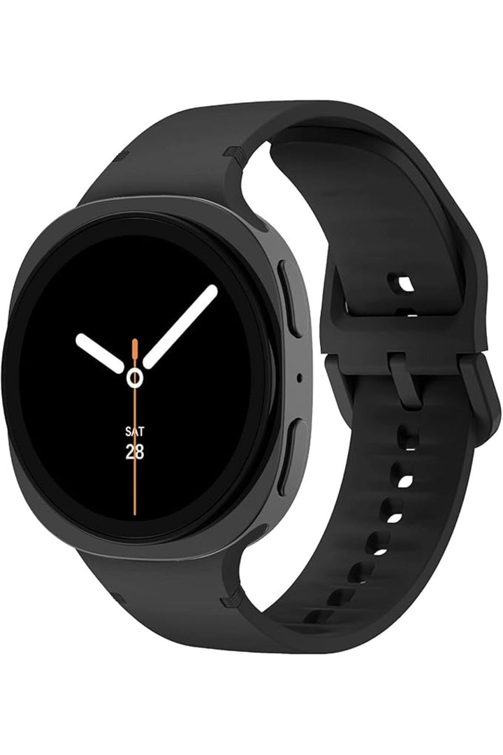 Samsung Galaxy Watch 8 40mm Uyumlu Silikon Kordon ve Kolay Kurulum Aparatlı Cam Ekran Koruyucu