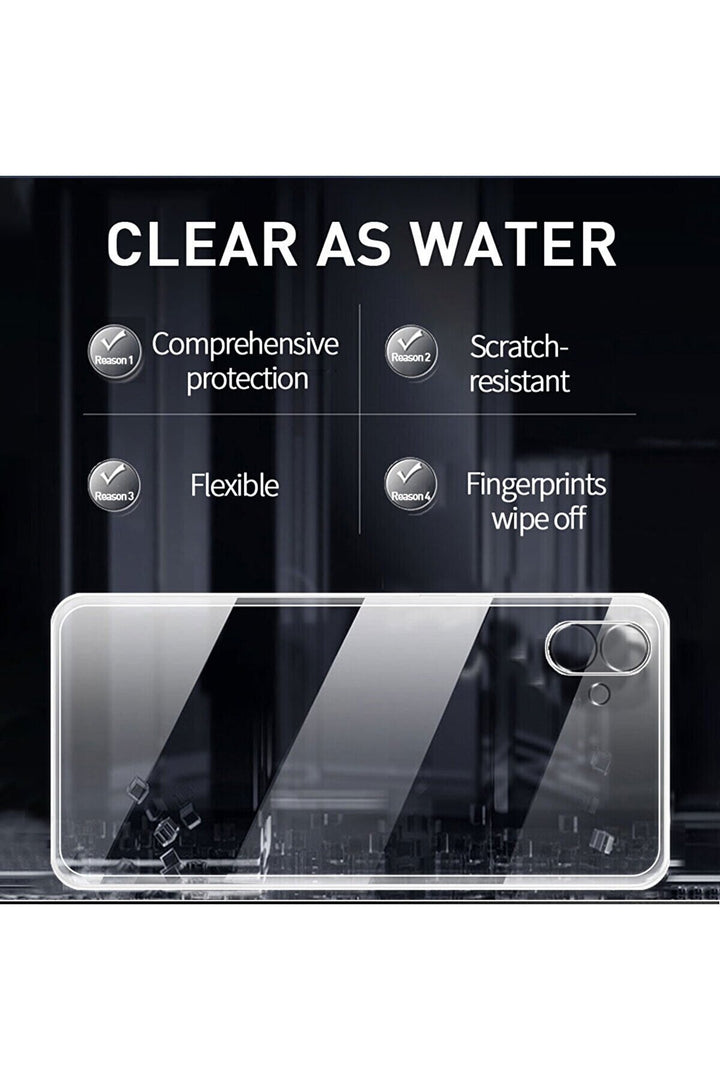 Samsung Galaxy A05 Uyumlu Kılıf 3D Kamera Korumalı Darbe Önleyici Şeffaf Transparan Esnek Silikon