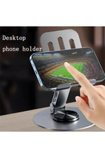 Load image into Gallery viewer, Yüksek Kaliteli Metal Katlanabilr 360 Dönebilen Ayarlanabilir Telefon Tutucu Masa Üstü Tablet Standı
