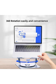 Macbook/Laptop/Notebook Soğutucu Fan Stand RGB LED Işıklı Ayarlanabilir/Katlanabilir 360 Dönebilen