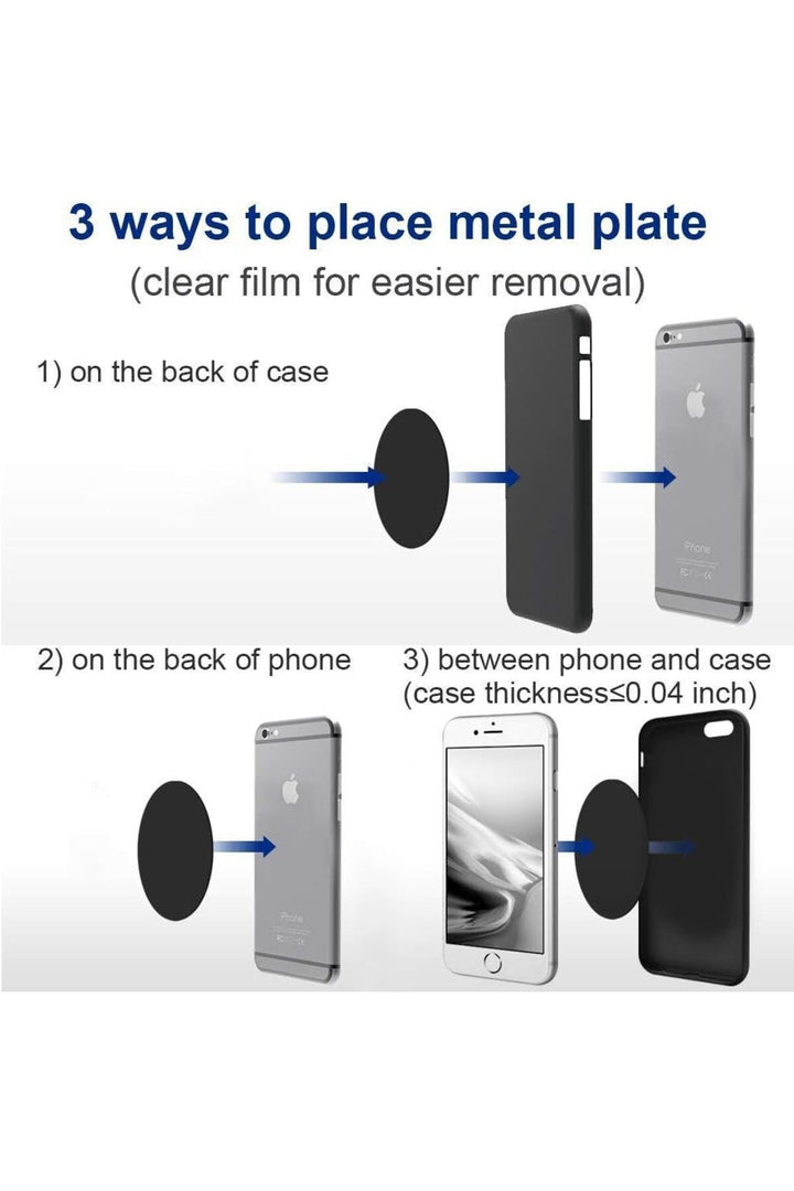 Araç İçi Telefon Tutucu Tüm Modeller ile Uyumlu 360 Dönebilen Metal Mıknatıslı Telefon Tutucu