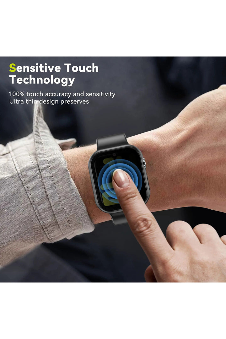 Apple Watch 45mm Uyumlu Kılıf Ekran ve Kasa Koruma Hayalet/Privacy Gizlilik Özellikli Kasa Koruyucu