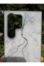 Load image into Gallery viewer, Samsung Galaxy S24 Ultra Uyumlu Kılıf Parlak Mermer Desenli Kamera Kenar Koruyuculu Arka Kapak
