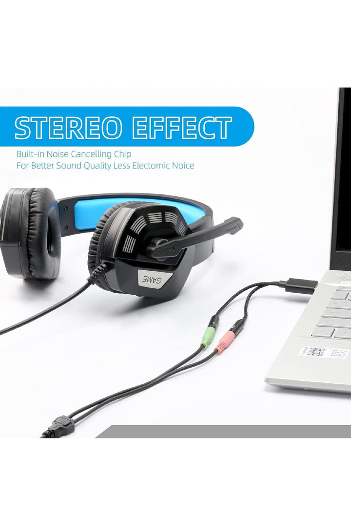 USB To 3.5mm Jack Çevirici USB To Kulaklık ve Mikrofon Çevirici Ses Kartlı Notebook PC Dönüştürücü